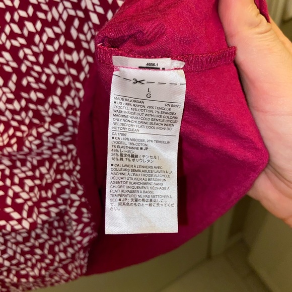 Banana Republic Pink and White Tank top Large-SOLD - Picture 4 of 7